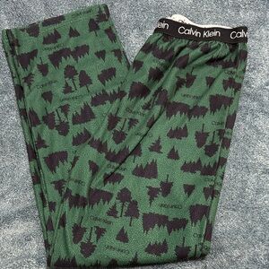 Calvin Klein Green and Black Kids Pajama Bottoms